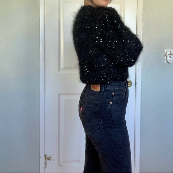 Vintage Carducci cardigan sweater, black, size small - Picture 8 of 16